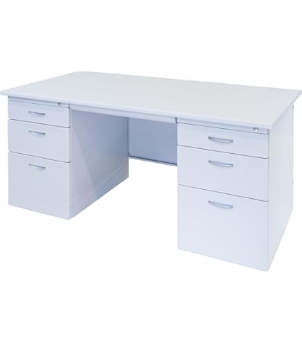 Amazon.co.jp: カリモク 書斎机・書斎デスク/両袖デスク 幅1650mm